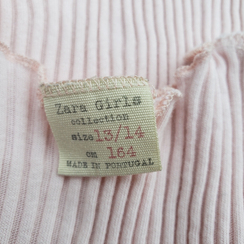 Light Pink Zara Girls' Ribbed Tee - Picture 5 of 5